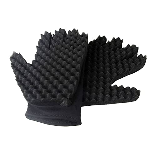1 PCS Guantes de Esponja de Peluquería Guantes de Rizado Afro Afro Curl Black Hair Twist Pincel Barbers Herramienta de Rizo de Bobina Herramienta de Estilo de Olas