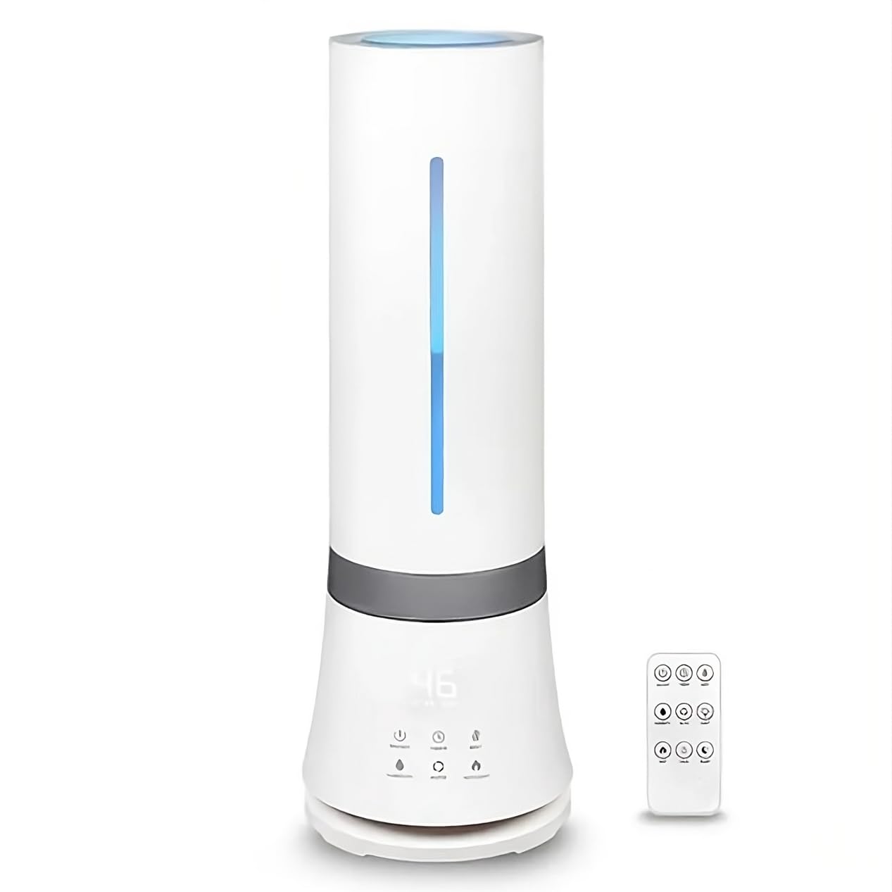 Humidificateur d'air 9L pour maison, bureau, espace commercial, humidificateur d'air bébé, silencieux, brume chaude et froide, aromathérapie, contrôle tactile, télécommande, idéal maison et bureau