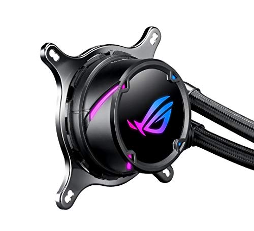 ASUS ROG STRIX LC 240 Cooler CPU All-in-One ROG con Illuminazione Addressable RGB, Aura Sync, Rivestimento Pompa NCVM e Ventola del Radiatore ROG 120 mm, Black