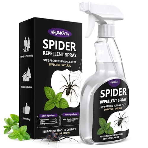 Spider Repellent Indoor, 14 OZ Upgrade Peppermint Oil Spider Spray, Pre-Mixed Pure Natural