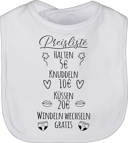Lätzchen - Sprüche - Preisliste Baby - schwarz - Unisize - Weiß -...