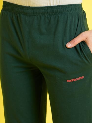 Image of bearbrother Men's Regular Fit Solid Trackpants