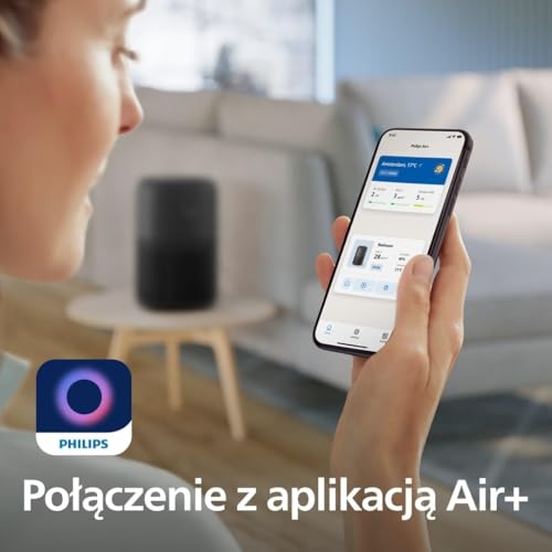 Philips Oczyszczacz powietrza serii 900, HEPA NanoProtect + filtr z węglem aktywnym, CADR 250 m³/h dla alergików 65 m², cichy, inteligentny i energooszczędny (AC0950/10)