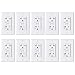 [10 Pack] BESTTEN 20A GFCI Outlets, USG5 Series, Weather-Resistant (WR), Tamper-Resistant (TR), Slim Self-Test Outdoor GFI Receptacles with LED Indicator, Decor Wall Plates Included, UL Listed, White