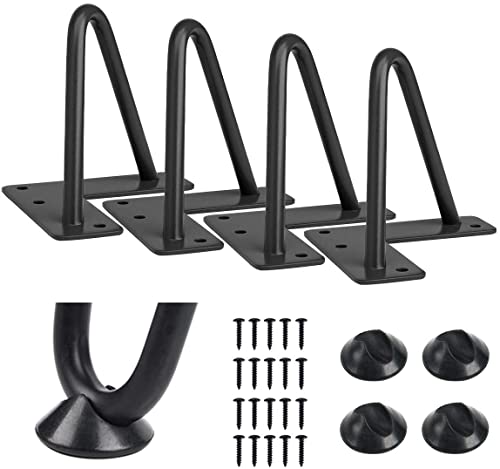 Patas de mesa de alta resistencia de 4 pulgadas con tornillos para un montaje firme 2