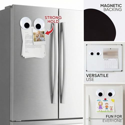 Ojos grandes para refrigerador de 3.94 pulg. con imán, set 2 miniatura 6
