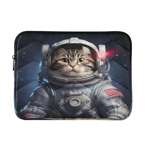 Funda para portátil 13-14 pulgadas impermeable diseño gato astronauta