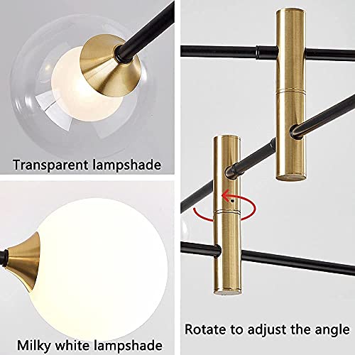 Lustre créatif salon suspension G9 luminaire intérieur design luxe fer plaqué - 4