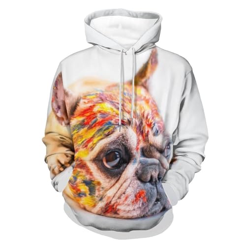 Sweat à capuche carlin UMENG partagez votre amour des animaux avec ce pull doux