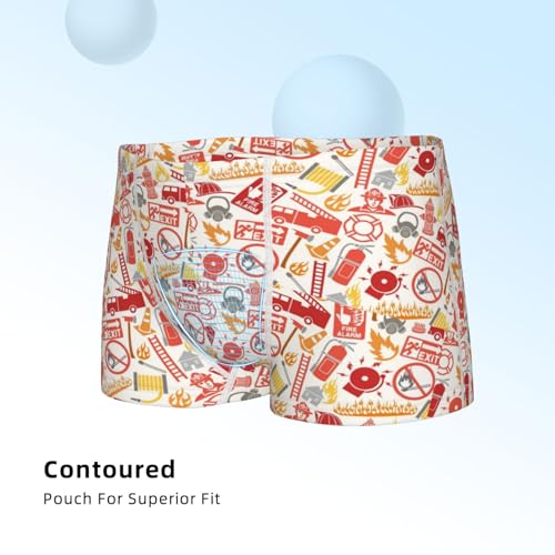 Boys' Cotton Boxer Brief Soft Underwear-Firefighter Icons4