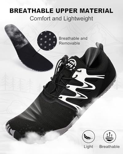 Barefoot Shoes Women Men, Hike Barefoot Womens Men Barefoot Hiking Beach Grounding Shoes Footwear for Travel, Pro Five Toe Shockproof and Anti Collision Wide Toe Box2