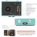 Vinyl Record Player 3-Speed Bluetooth Portable Suitcase Belt-Driven Record Player with 2 Built-in Stereo Speakers Vinyl Vintage Turntable Records Player with RCA Line Out, AUX Out (Cyan)