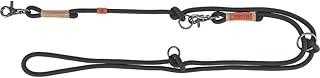 TRIXIE Hundeleine BE NORDIC V-Leine L–XL, 2,00 m ø 13 mm in schwarz/sand - verstellbare Hundeleine mit nordischem Charme - für große bis sehr große Hunde - 17235