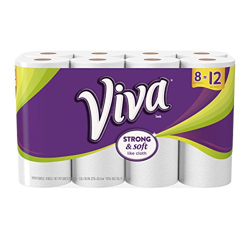 Viva 10036000114178 Giant Roll Paper Towel, White, 27.9*25.4 Cm, 8 Rolls #TOP9