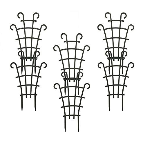 Preisvergleich Produktbild DADEA Mini-Rankhilfe für Kletterpflanzen, Rankenblätter, Kunststoff, Mini-Überlagerung, Gartenspalier für Pflanzen, 6 Stück
