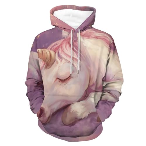 Hoodie licorne endormie sweat idéal pour vos journées cocooning à la maison