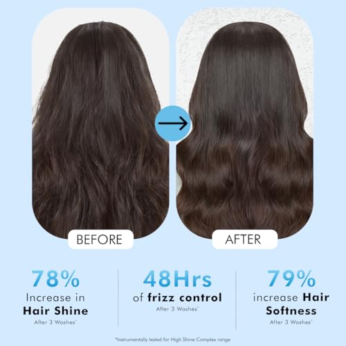 Image of mCaffeine Glossy Hair Conditioner for Dry & Frizzy Hair| 10% Shine Complex with Glycolic Acid & Keratin| Smoothens Hair Fiber| 48 Hr Frizz Control| Fresh Floral Fragrance - 200ml