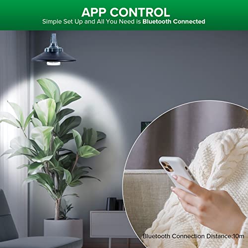 Sansi 10W Smart Led Grow Light Bulb With App Control, Dimmable, Schedule & Timer, E26 150W Equivalent Full Spectrum Grow Lights Indoor Plants, Plant Bulbs With 694 Ppfd For Seeding And Growing #TOP1