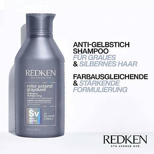 Foto von Redken Silbershampoo für graues und blondes Haar ohne Gelbstich, Color Extend Graydiant Shampoo, 1 x 300 ml