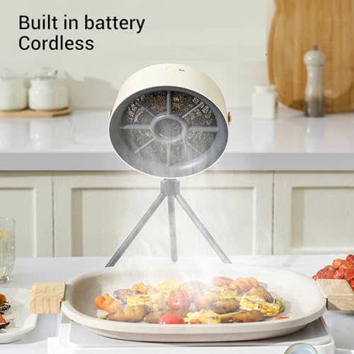 Exaustor Portátil para Cozinhar, Mini Exaustor de Mesa Com Ajuste de 3 Velocidades, Mini Exaustores