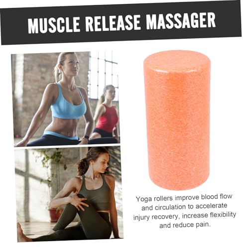 OSALADI Yoga Muscle Roller Stick para masaje de espalda y piernas, rodillo de espuma EPP naranja de 30x15cm para relajación muscular y terapia de tejido profundo, herramienta de ejercicio doméstico miniatura 3