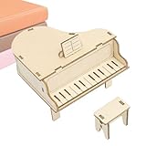 Spieluhr für Klavier, 3D-Holzpuzzle, mechanisches Baumaterial aus Holz, wissenschaftliches mechanisches Klavierpuzzle für 7 bis 14 Jahre, Jungen, Mädchen, Freunde, Schule, Klasse, A