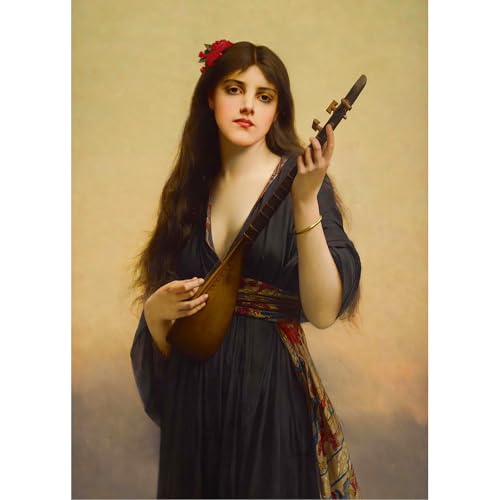 CHengQiSM 1000s[X WO\[pY Woman Playing A Lute pY  G yCeBO  CeA v[gi70×50cmj
