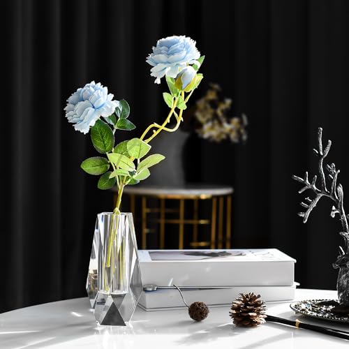 Kitcom Flower/Bud Crystal Vase Decorative Vases for Home, Wedding, Christmas, Outline Dimensions W2.4''xH6.3'', Clear with Gift Box by kitCom - Image 3