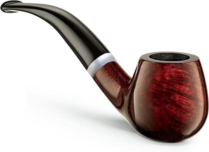 Verenix Melody Full Bent Pipe - Model No: 66 Consul Pecan - Mediterranean Briar Wood Pipes For Smoking - Hand Made