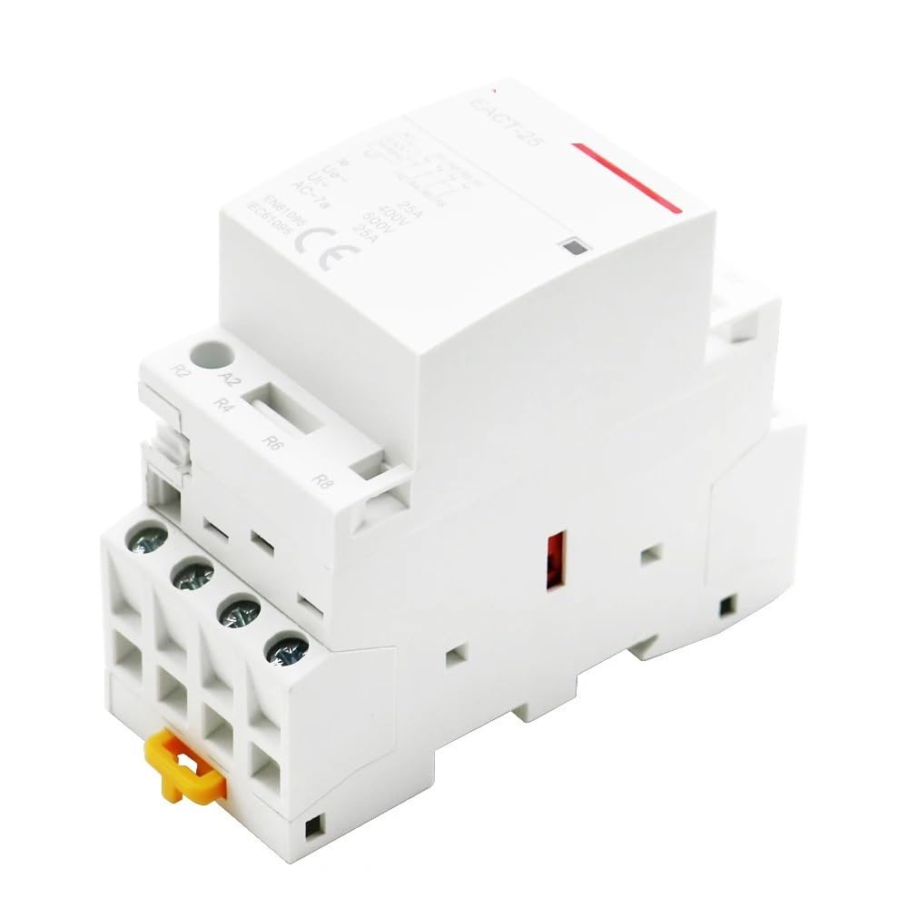 Stycznik modułowy 4-biegunowy 16-25 A AC 220 V 230 V 50/60 Hz do szyny DIN, 4 NC, 4 NC, 2 NC, 2 NC, do inteligentnego domu, hotelu (25A, 4NO,220V)