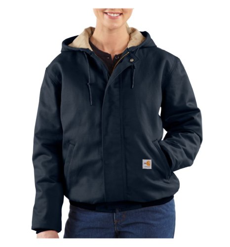 Carhartt Women's Quilted Flannel Lined Sandstone Active Jacket,Dark Navy (Closeout),Large