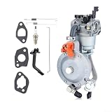 Carburador de propano de combustible dual para generador de gas natural LPG Conversión compatible con Gx160 para Gx200 2.8kW Salida Reducidas Emisiones Cuerpo de metal