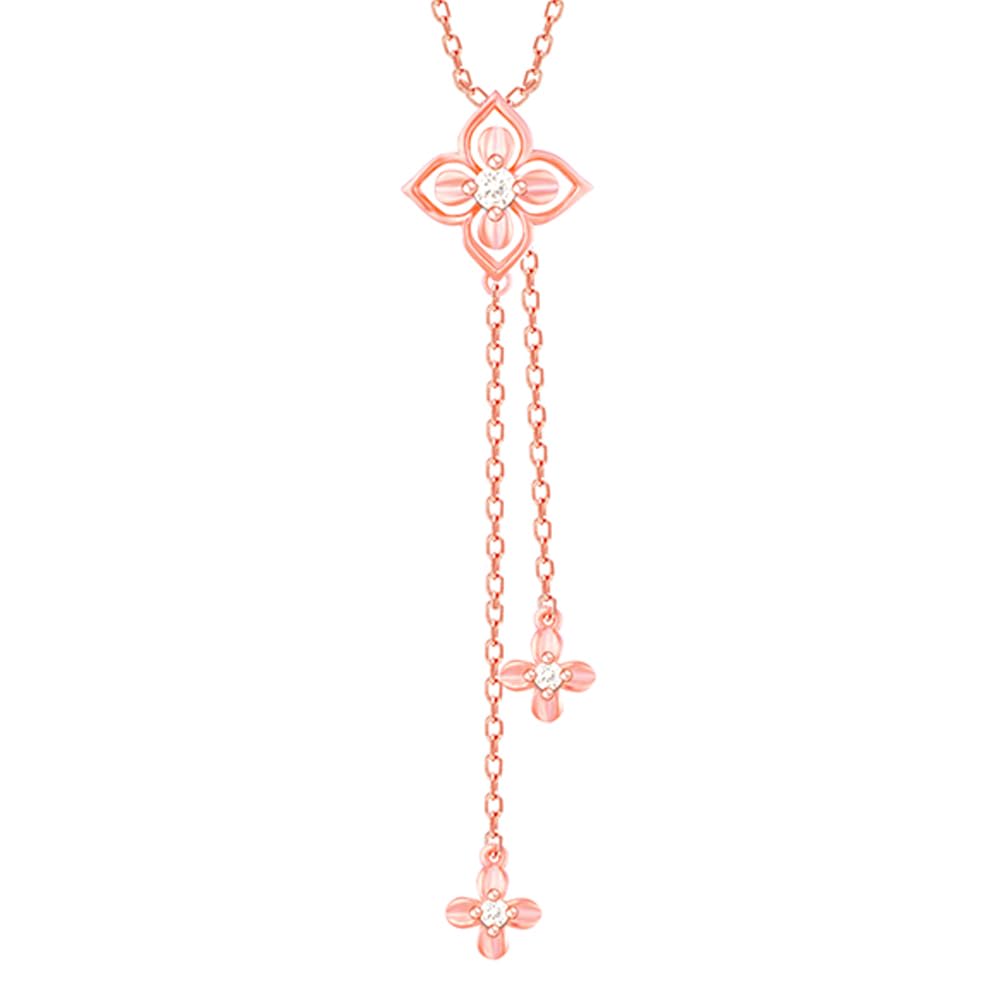 giva 925 Silver Rose Gold Artsy Floral Pendant| Necklace to Gift Women & Girls | With Certificate of Authenticity and 925 Stamp | 6 Months Warranty-picture-11