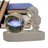 Bola de de Planeta, Bola de de Galaxia, Escultura Interior de, Estatua de Astronauta de Galaxia, centros de Mesa, Globo de Recargable por USB con Base LED