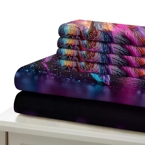 Linge de lit araignée 3D résistant aux plis et facile à laver avec zip