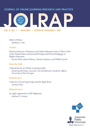 livre Journal of Online Learning Research and Practice: Volume 8, Number 1, 2020/2021