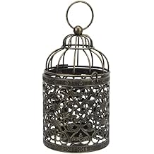 Vintage Iron Candle Holder Protection Elegant Style Tea Light Holders Terrace Party Ambience B Brush Gold