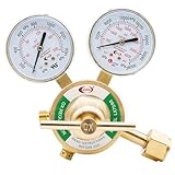 CDL LX75 Heavy Duty Oxygen Regulator CGA540,Forged Brass,Large Tank Gauge Cutting Torch Regulator,0-4000PSI Inlet,0-200PSI Outlet