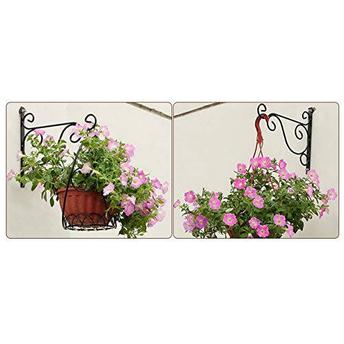 Tihood 4Pcs Metal Plant Bracket Iron Wall Mount Lanterns Hangers For Hanging Bird Feeders, Lanterns, Wind Chimes, Planters, Outdoor Decoration Hooks #TOP4