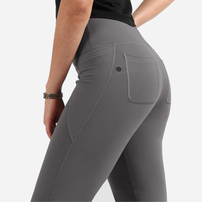 Image of Blissclub Ultimate Flare Pants for Women Above 5'5 ft Tall | Ribbed Waistband, 4 Pockets | High Waist Trousers and Formal Pants for Office wear