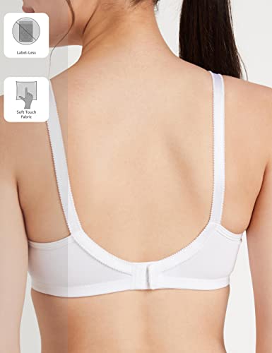 Image of Amazon Brand - Symbol Women's Wire Free Modern Cross Over Bra| Medium Coverage | Non-Padded | Non-Wired | Cotton Strech