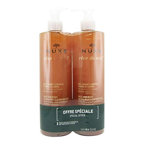 Nuxe Rêve de Miel Gel Lavant Surgras, 400 ml - Lot de 2