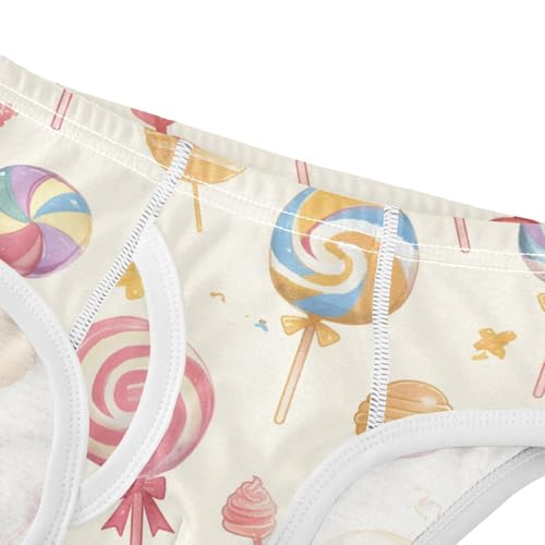 KLL Colorful Sweet Lollipop Candy Boys Toddler Soft Briefs Underwear Breathable Undies4
