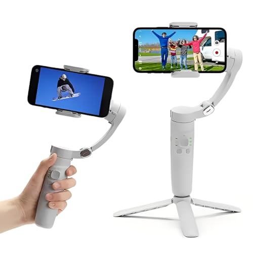 ZODUCT 3 Axis Gimbal Stabilizer for Smartphone with Mini Tripod | Wide Angle Handheld Vlogging Gimbal with 4 Creative Operation Modes for Android &...