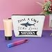 Shark Lover Gift Makeup Bag Shark Week Gifts Shark Gifts for Women Shark Sister Birthday Gifts Thank You Gifts Cosmetic Bag Animal Lover Gift Graduation Christmas Gifts Cosmetic Travel Pouch