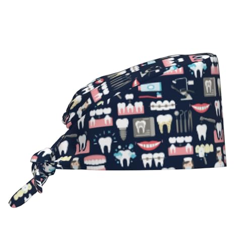 Image of Surgical Caps Men Women, Scrub Cap with Sweatband Adjustable