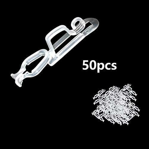 Christmas Light Clips Outdoor for Shingles & Gutters Roof- Mini Plastic Icicle Lights Clip Work with C6、C7、C9 for Holiday (50pcs)