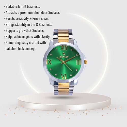 Image of GLEON Luxury Men's Numerology Watch | Water Resistant | Analog Type with Japanese Movement | Timepiece for Growth and Success with 1 Year Warranty - (Pack of 1)