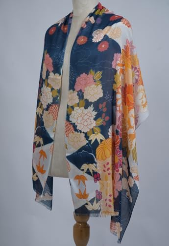 Image of VIC Cotton Modal Digital Print Scarf for Women | Digital Print Designer Stole | Soft Lightweight Luxury Wrap | Premium Cotton Modal Blend | 55 x 170 cm | VIC-SM-DP5517