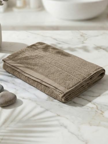 Image of Monte Carlo Essential 100% Cotton Small Bath Towel | 340 GSM Ultra Lightweight & Quick Dry | Soft Absorbent Compact Towel 60x120 cm | Bathroom Towel for Gym, Travel & Daily Use (Soho) | Lemon Yellow